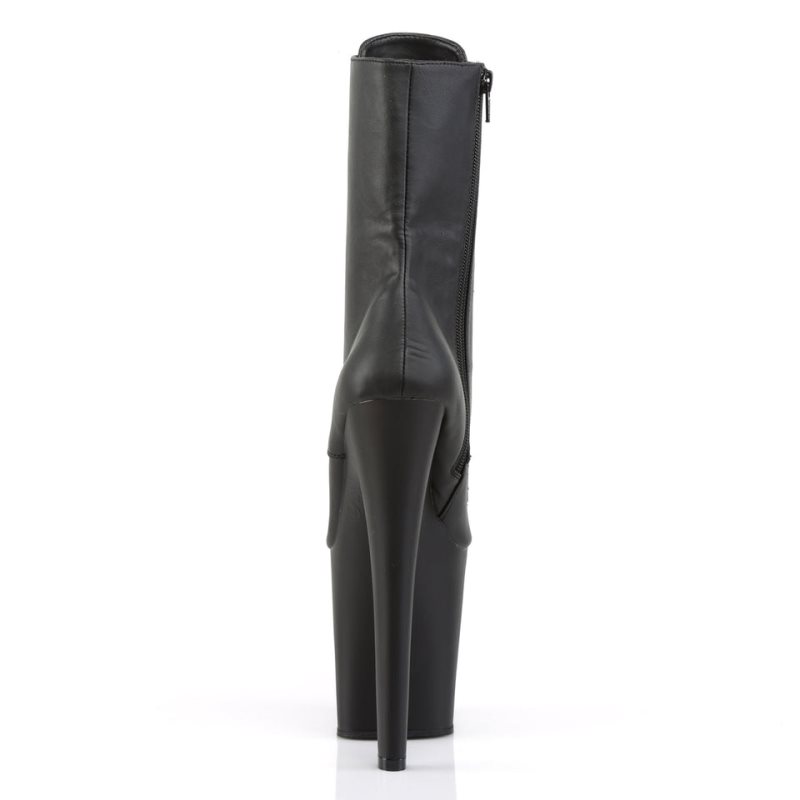 Pleaser Xtreme-1020 Vegan Leather Laarzen Dames Zwart | BELGIE BECWGRPO