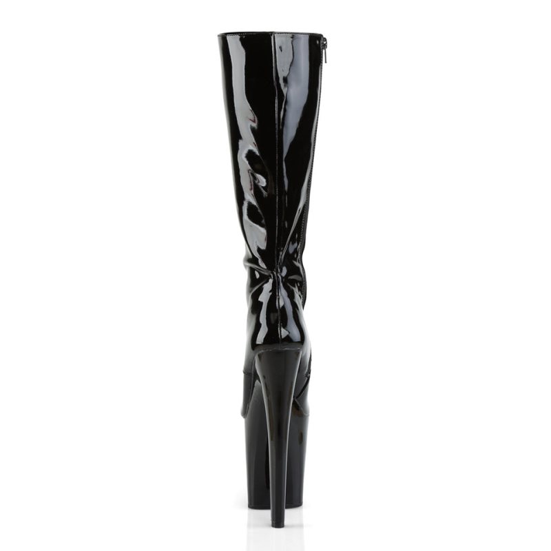 Pleaser Xtreme-2020 Knie Laarzen Dames Zwart | BELGIE BEHGEYIJ