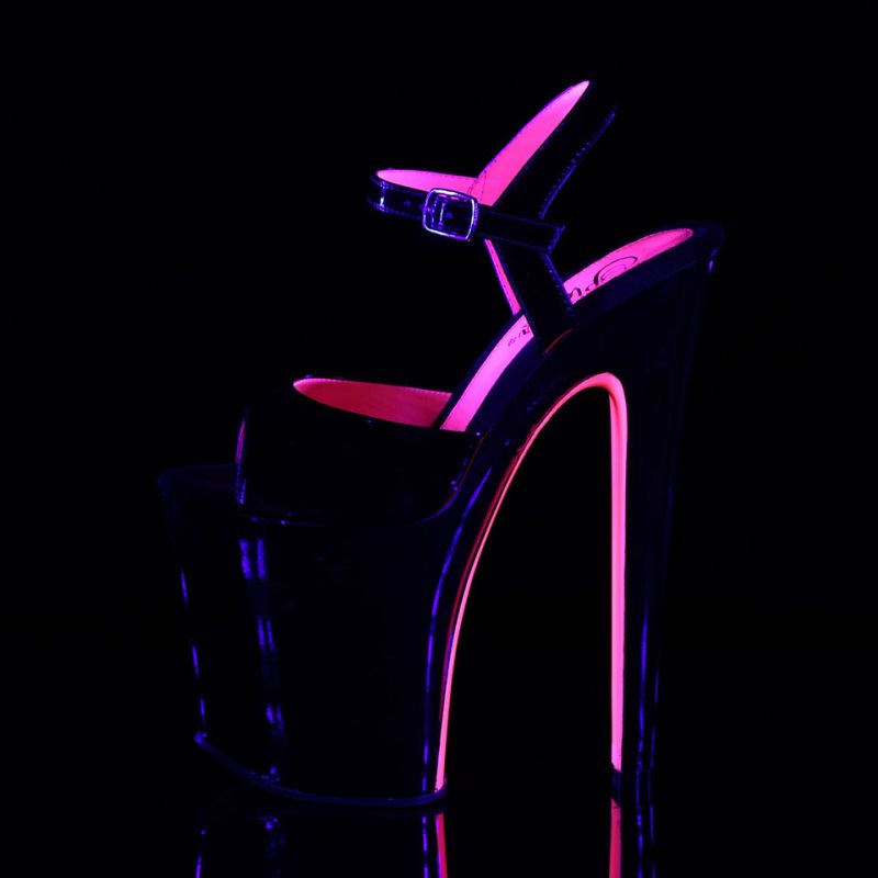 Pleaser Xtreme-809TT Hakken Dames Roze Zwart | BELGIE BEOPCKUE