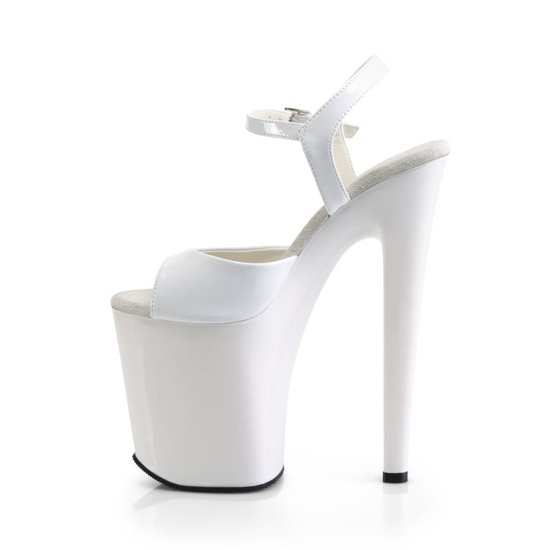 Pleaser Xtreme-809 Hakken Dames Wit | BELGIE BEDTCYAU