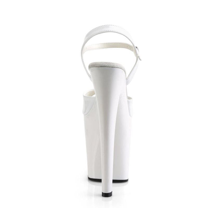 Pleaser Xtreme-809 Hakken Dames Wit | BELGIE BEDTCYAU