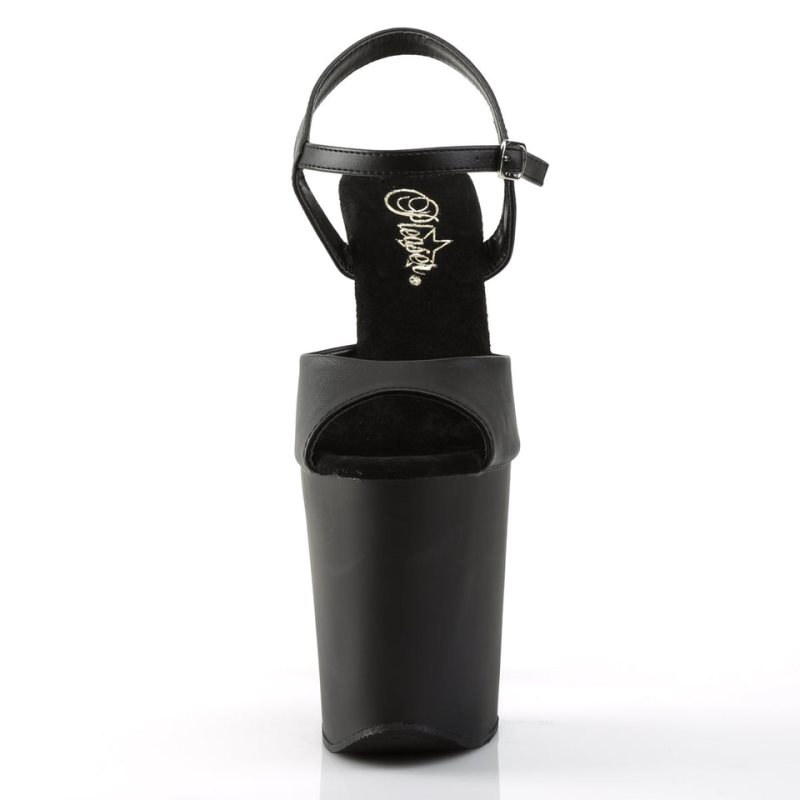 Pleaser Xtreme-809 Vegan Leather Hakken Dames Zwart | BELGIE BESTHGRB