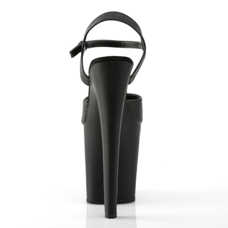 Pleaser Xtreme-809 Vegan Leather Hakken Dames Zwart | BELGIE BESTHGRB