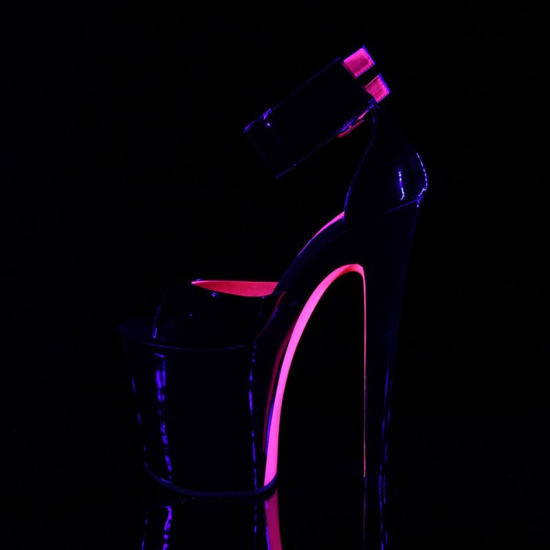Pleaser Xtreme-875TT Hakken Dames Roze Zwart | BELGIE BEXRMGAJ
