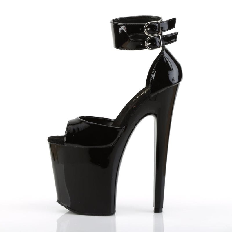 Pleaser Xtreme-875 Hakken Dames Zwart | BELGIE BEZROTDW